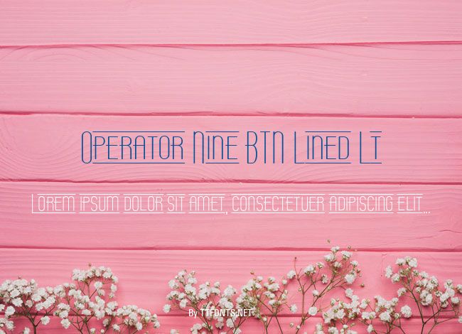 Operator Nine BTN Lined Lt example